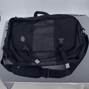 Timbuk2 Classic Messenger Bag Large Black Laptop Shoulder Commuter Work Travel